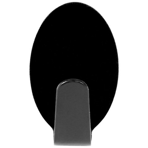 Wieszak samoprzylepny na ręcznik ścierkę / haczyk stalowy owal czarny 6 szt. 3x2 cm Wieszak samoprzylepny na ręcznik ścierkę / haczyk stalowy owal czarny 6 szt. 3x2 cm