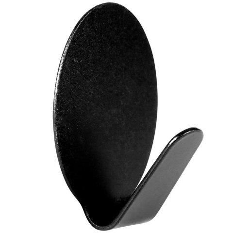 Wieszak samoprzylepny na ręcznik ścierkę / haczyk stalowy owal czarny 6 szt. 3x2 cm Wieszak samoprzylepny na ręcznik ścierkę / haczyk stalowy owal czarny 6 szt. 3x2 cm