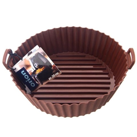 Wkład do frytkownicy Air Fryer beztłuszczowej silikonowy brązowy SILLINIE 20 cm Wkład do frytkownicy Air Fryer beztłuszczowej silikonowy brązowy SILLINIE 20 cm