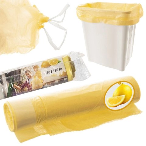Worki na śmieci zapachowe cytrynowe 40 l 10 szt. Worki na śmieci zapachowe cytrynowe 40 l 10 szt.
