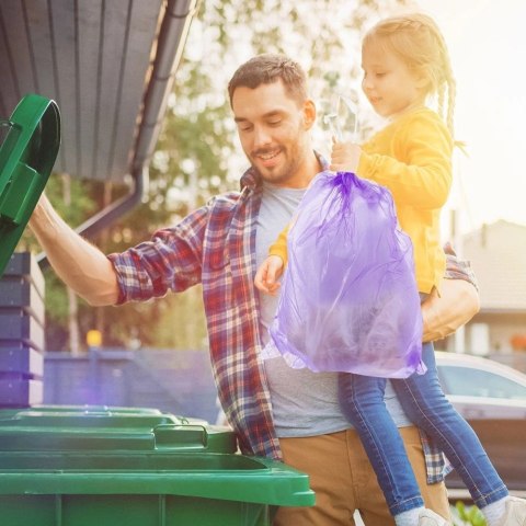 Worki na śmieci zapachowe lawendowe 60 l 10 szt. Worki na śmieci zapachowe lawendowe 60 l 10 szt.