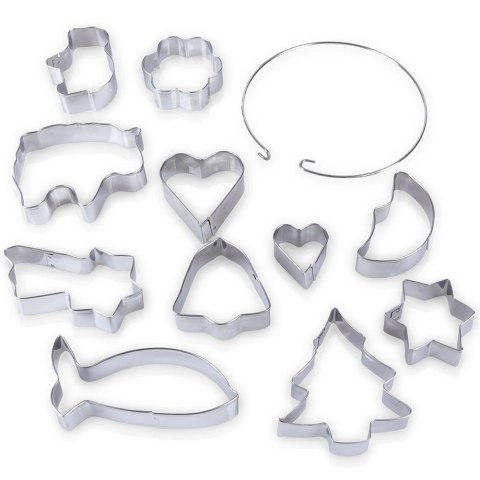 Wykrawacze do ciastek aluminiowe Boże Narodzenie 10 el. Wykrawacze do ciastek aluminiowe Boże Narodzenie 10 el.