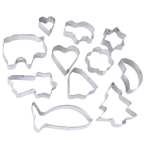 Wykrawacze do ciastek aluminiowe Boże Narodzenie 10 el. Wykrawacze do ciastek aluminiowe Boże Narodzenie 10 el.