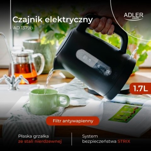 Czajnik elektryczny 1,7 L | STRIX | Płaska grzałka | Automatyczne wyłączanie | czarny Czajnik elektryczny 1,7 L | STRIX | Płaska grzałka | Automatyczne wyłączanie | czarny