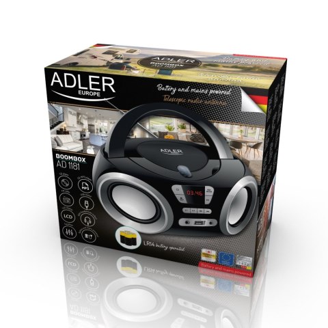Radio Boombox CD-MP3 | USB | FM Radio | AUX | Gniazdo słuchawkowe Radio Boombox CD-MP3 | USB | FM Radio | AUX | Gniazdo słuchawkowe