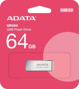 Adata Pendrive UR350 64GB USB3.2 Gen2 Metal brązowy ADATA