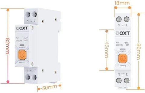 Inteligentny Sterownik OXT | 63A | Licznik | WiFi | Tuya T335 OXT