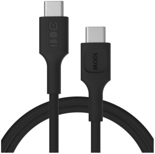 KABEL USB-C / USB-C Greencell PowerFlex 120cm PD 100W czarny silikonowy GREEN CELL