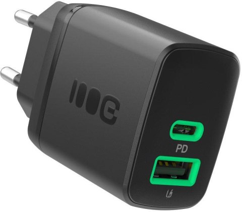 ŁADOWARKA SIECIOWA Greencell PowerSource Duo30 30W 1xUSB-C 1xUSB-A PD 3.0 QC 4.0+ czarna GREEN CELL