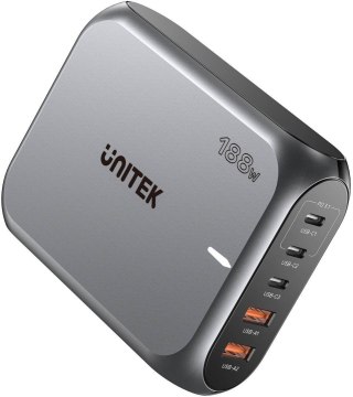 Ładowarka sieciowa Unitek 2xUSB-A 3xUSB-C GAN 188W UNITEK