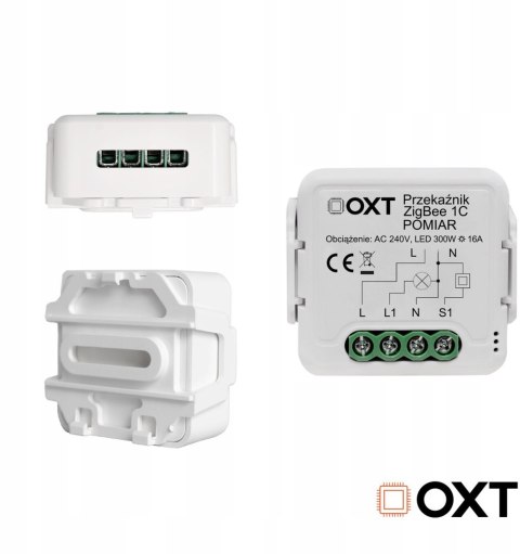 Moduł OXT przekaźnik 1 obw. pomiar 16A ZigBee TUYA OXT