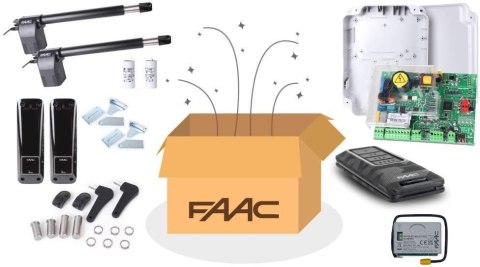 Zestaw Alfa FDS - FAAC 414 do 8m bram dwuskrzydłowych FAAC Zestaw Alfa FDS - FAAC 414 do 8m bram dwuskrzydłowych FAAC