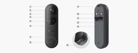 Inteligentny dzwonek Reolink D340B z baterią Wi-Fi 2K REOLINK
