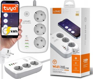 LDNIO listwa zasilająca SEW3452 WIFI 3xgn. 4xUSB LDNIO
