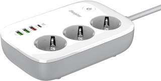 LISTWA ZASILAJĄCA SMART Energizer Z Wi-Fi I APP 3x SCHUKO 3x USB-A 1x USB-C 2500W 10A KABEL 2M ENERGIZER