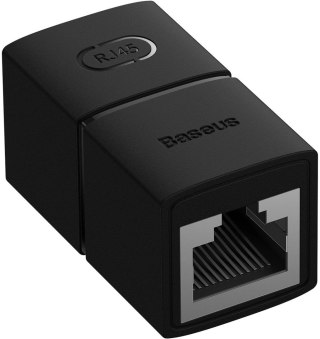Złączka sieciowa łącznik kabli Ethernet RJ-45 Baseus AirJoy Series 2 szt. - czarna BASEUS