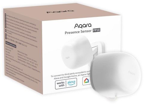 Aqara Presence Sensor FP1E | Czujnik obecności | Zigbee 3.0, Matter, zasięg 6m, 120 stopni AQARA Aqara Presence Sensor FP1E | Czujnik obecności | Zigbee 3.0, Matter, zasięg 6m, 120 stopni AQARA
