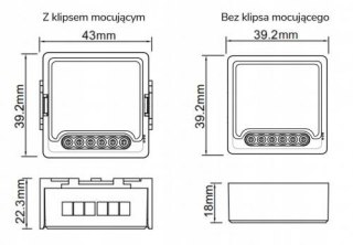 Moduł OXT mini 1 obwód beznapięciowy WiFi Tuya OXT