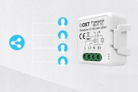 Moduł OXT mini przekaźnik 1 obw. bez N ZigBee TUYA OXT