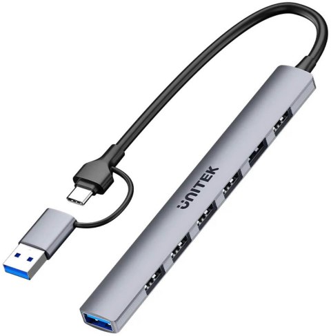 Unitek Hub USB-A/C 7w1 z adapterem UNITEK Unitek Hub USB-A/C 7w1 z adapterem UNITEK