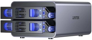 Unitek Obudowa RAID do dysku SATA 2.5''/3.5'' 4 tryby 40TB USB C 10Gb/s UNITEK