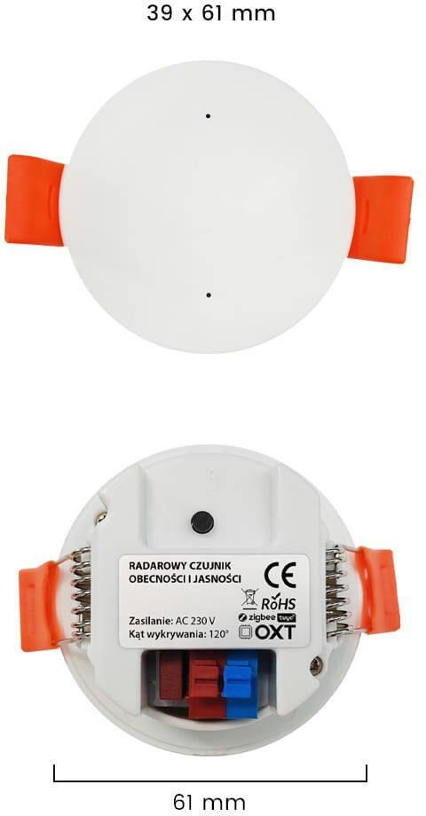 OXT Czujnik radar obecności jasności 230V WiFi TUYA T150 OXT