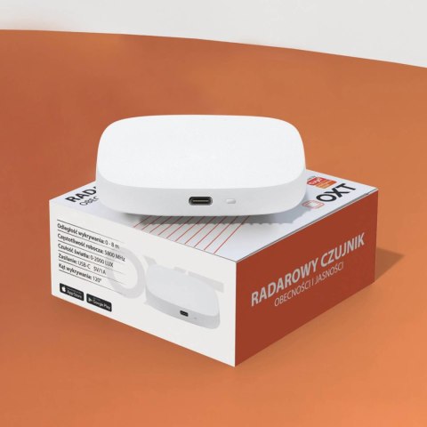 OXT Czujnik radar obecności jasności USB ZigBee TUYA T165 OXT
