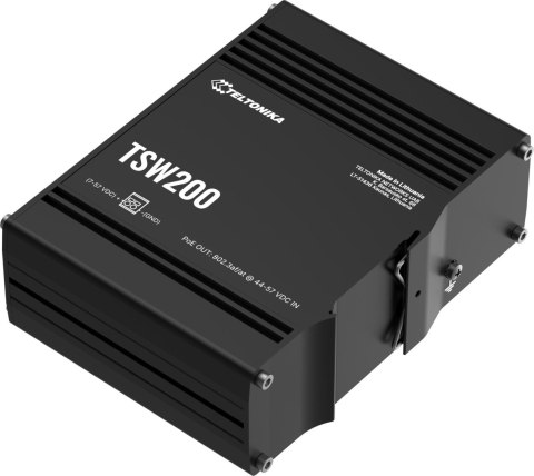 Teltonika TSW200 switch przemysłowy 8xGE 2xSFP PoE (TSW2000000B0) DIN TELTONIKA