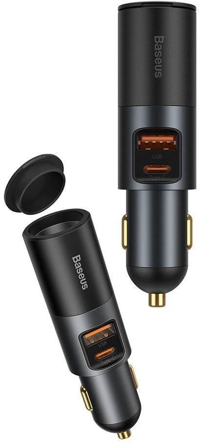 ŁADOWARKA SAMOCHODOWA Baseus Share Together 120W 3A 1x USB-A 1x USB-C PD 30W QC 4.0+ BASEUS