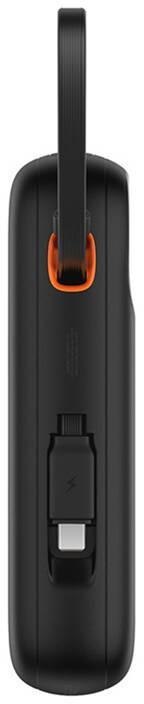 Powerbank Baseus QPow 2 10000mAh 30W z 2 wbudowanymi kablami USB-C - czarny BASEUS