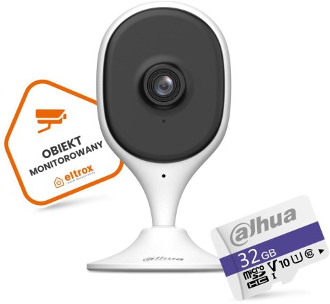 Kamera bezprzewodowa WiFi Dahua Hero C3A + Naklejka Eltrox + karta pamięci 132GB Kamera bezprzewodowa WiFi Dahua Hero C3A + Naklejka Eltrox + karta pamięci 132GB