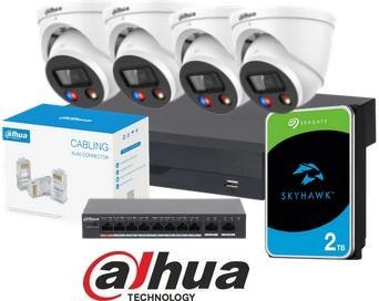 Zestaw monitoringu IP Dahua kamery TIOC 2.0 z aktywnym ostraszaniem 8MPX Zestaw monitoringu IP Dahua kamery TIOC 2.0 z aktywnym ostraszaniem 8MPX