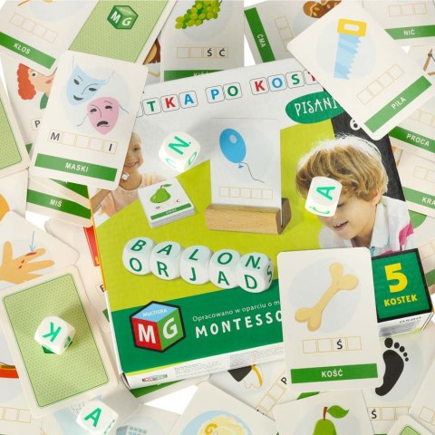 Zabawka edukacyjna montessori Kostka po kostce pisanie 4 kostki 5+ MULTIGRA Zabawka edukacyjna montessori Kostka po kostce pisanie 4 kostki 5+ MULTIGRA