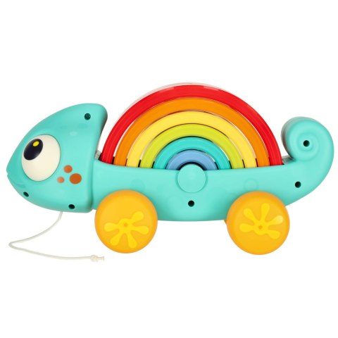 Kameleon klocki Tęcza układanka motoryczna montessori do ciągnięcia Kameleon klocki Tęcza układanka motoryczna montessori do ciągnięcia
