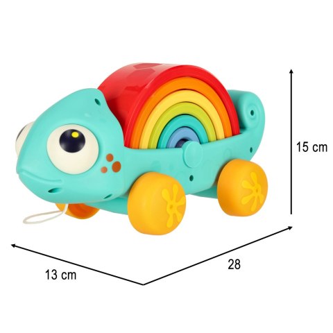Kameleon klocki Tęcza układanka motoryczna montessori do ciągnięcia Kameleon klocki Tęcza układanka motoryczna montessori do ciągnięcia