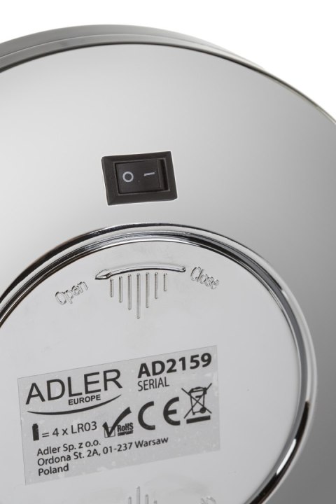 Lusterko LED Adler AD 2159 z podświetleniem stojące na nóżce kosmetyczne do makijażu powiększające Lusterko LED Adler AD 2159 z podświetleniem stojące na nóżce kosmetyczne do makijażu powiększające