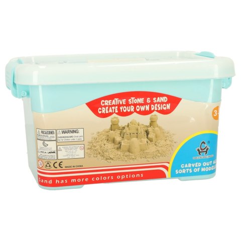 Piasek Kinetyczny w wiaderku 1kg foremki niebieski Piasek Kinetyczny w wiaderku 1kg foremki niebieski