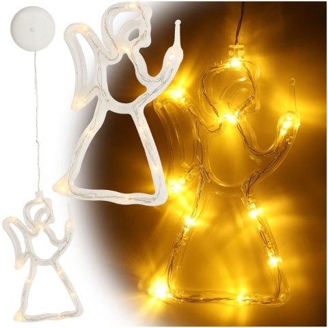 Lampki LED wisząca dekoracja świąteczna aniołek 49cm 10 LED Lampki LED wisząca dekoracja świąteczna aniołek 49cm 10 LED