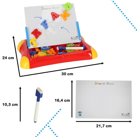 Tablica magnetyczna edukacyjna do nauki cyfry litery czerwona Tablica magnetyczna edukacyjna do nauki cyfry litery czerwona