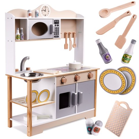Kuchnia dla dzieci drewniana MDF KUKETO akcesoria 85cm LULILO Kuchnia dla dzieci drewniana MDF KUKETO akcesoria 85cm LULILO
