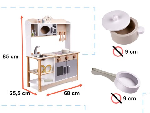 Kuchnia dla dzieci drewniana MDF KUKETO akcesoria 85cm LULILO Kuchnia dla dzieci drewniana MDF KUKETO akcesoria 85cm LULILO