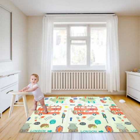 Mata edukacyjna piankowa dwustronna składana Londyn 200 x 180 cm Mata edukacyjna piankowa dwustronna składana Londyn 200 x 180 cm