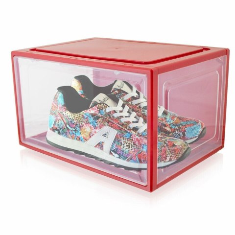 3x BOX NA BUTY ORGANIZER PUDEŁKO CZERWONE do rozm. 47 3x BOX NA BUTY ORGANIZER PUDEŁKO CZERWONE do rozm. 47