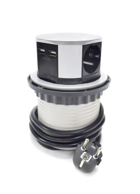 4-krotne gniazdo stołowe chowane z usb 4-krotne gniazdo stołowe chowane z usb