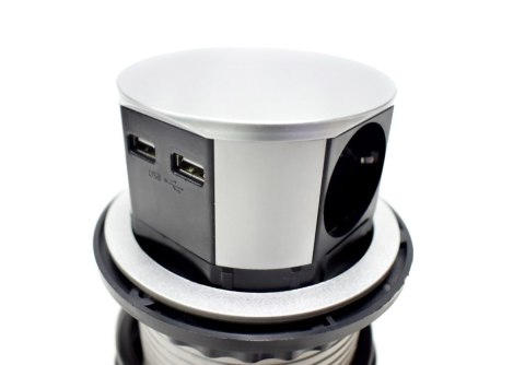 4-krotne gniazdo stołowe chowane z usb 4-krotne gniazdo stołowe chowane z usb
