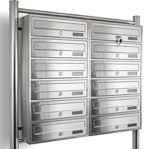 SKRZYNKA POCZTOWA LOKATORSKA 2x6 METALLIC STAL NIERDZEWNA SKRZYNKA POCZTOWA LOKATORSKA 2x6 METALLIC STAL NIERDZEWNA