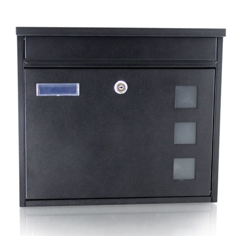 Skrzynka pocztowa ścienna Mailbox Letterbox Czarna Skrzynka pocztowa ścienna Mailbox Letterbox Czarna