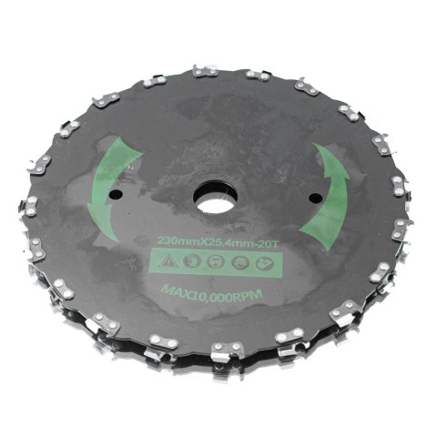 Tarcza tnąca łańcuchowa do kosy spalinowej 230mm Tarcza tnąca łańcuchowa do kosy spalinowej 230mm