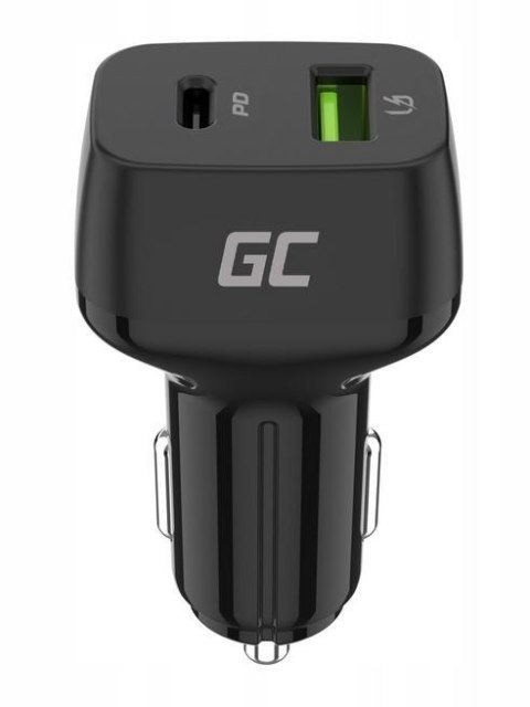 ŁADOWARKA SAMOCHODOWA Green Cell 48W 1x USB-C 1x USB-A Power Delivery 30W Quick Charge 3.0 CAD33 ŁADOWARKA SAMOCHODOWA Green Cell 48W 1x USB-C 1x USB-A Power Delivery 30W Quick Charge 3.0 CAD33