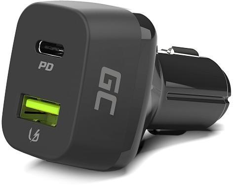 ŁADOWARKA SAMOCHODOWA Green Cell 48W 1x USB-C 1x USB-A Power Delivery 30W Quick Charge 3.0 CAD33 ŁADOWARKA SAMOCHODOWA Green Cell 48W 1x USB-C 1x USB-A Power Delivery 30W Quick Charge 3.0 CAD33